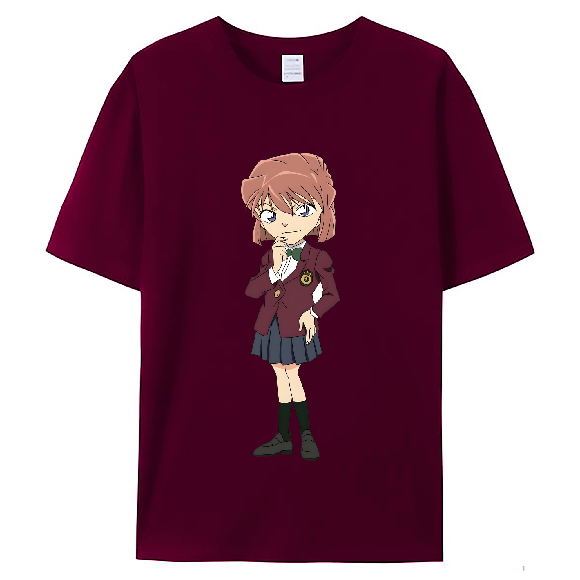 （画像用） 名探偵コナン 灰原 哀 はいばら あい Detective Conan Anita Hailey、Vi Graythorn Haibara Ai レディースカジュアルプリントTシャツ（綿100％）